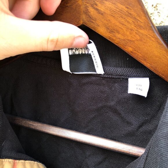 Burberry London Novacheck Collar Button Up Shirt XXL Black - Picture 3 of 11